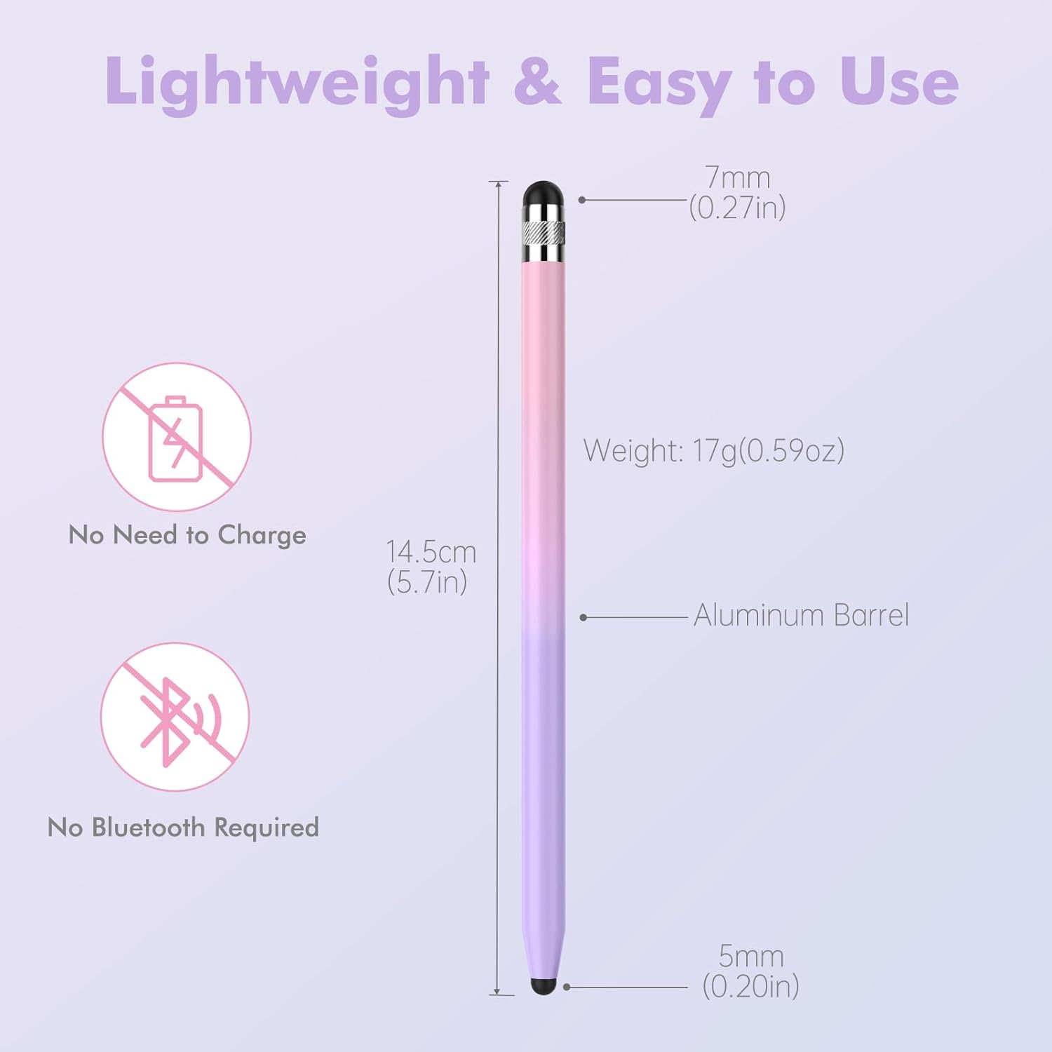 5 Pack Stylus Pens for Touch Screens, Stylushome Dual-end High Sensitivity Capacitive Stylus for iPad, iPhone, Android Smartphone and Tablets All Universal Touchscreen Devices with 10 Rubber Tips - Image 2