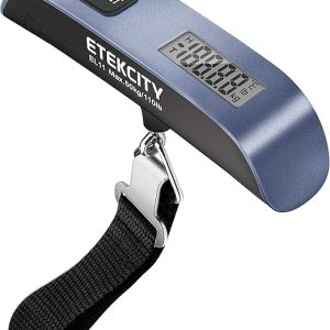 Etekcity Luggage Scale, Suitcase Weight Scale with Hook for Travel Essentials, Digital Portable Hand Hanging Weigher for Bag Tags, 110 Pounds, Heavy Duty, Battery Included