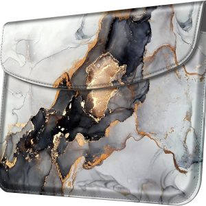 Fintie Sleeve Case for Microsoft Surface Go 4 2023/Surface Go 3 2021/Surface Go 2 2020/Surface Go 2018 - Slim Fit Premium Vegan Leather Cover with Stylus Loop, Compatible w/Keyboard,Cloudy Marble