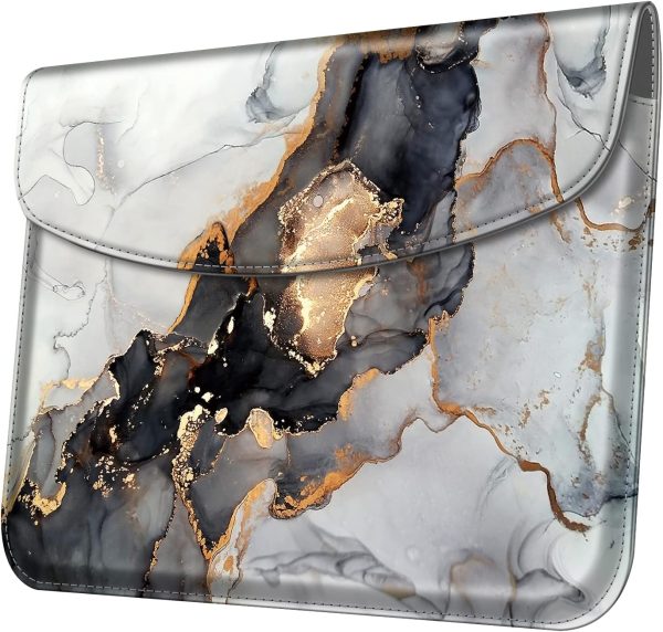 Fintie Sleeve Case for Microsoft Surface Go 4 2023/Surface Go 3 2021/Surface Go 2 2020/Surface Go 2018 - Slim Fit Premium Vegan Leather Cover with Stylus Loop, Compatible w/Keyboard,Cloudy Marble