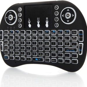 Multi-Media Remote Control w. Touchpad Handheld Backlit Keyboard for PC, Laptop, Tablet, Smart TV, Android TV Box.