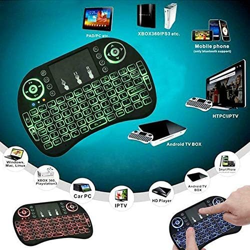 Multi-Media Remote Control w. Touchpad Handheld Backlit Keyboard for PC, Laptop, Tablet, Smart TV, Android TV Box. - Image 4