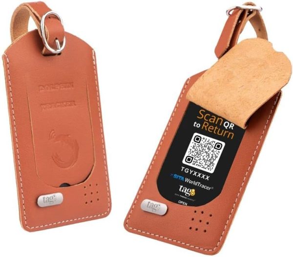 [Pack 1] Dolphin Smart Bag Tracker | Luggage Tracker Tag, Global Loss Recovery Service, No Subscription Fee, Airline Compliant, SITA World Tracer Code Enabled | Arrival Alert, Separation Alert